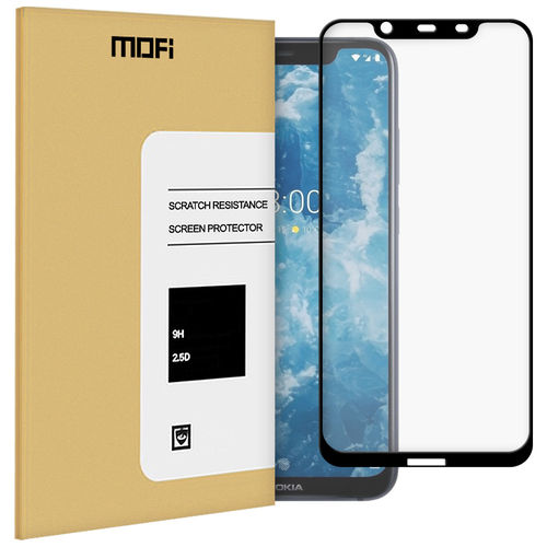 Mofi Full Coverage Tempered Glass Screen Protector for Nokia 8.1 - Black